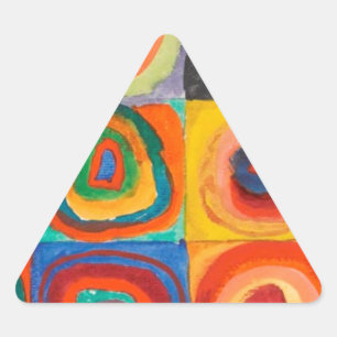 Sticker Triangulaire Cercles concentrés Carré de Kandinsky
