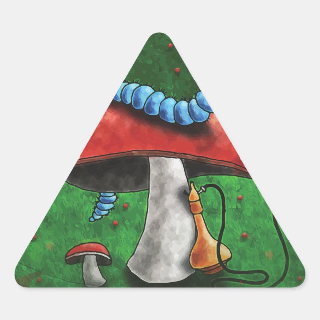 Sticker Triangulaire Champignons magiques (Devant)