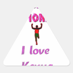 Sticker Triangulaire Championnats du Monde d'Athlétisme Kenya Coureur :