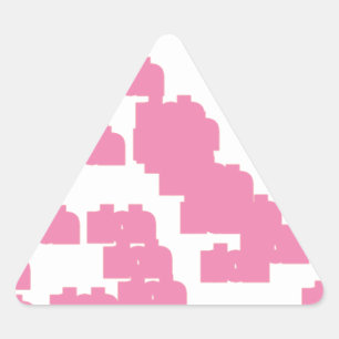 Sticker Triangulaire chanceux rose 888
