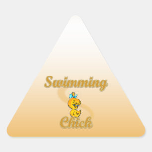 Sticker Triangulaire Chaud de natation