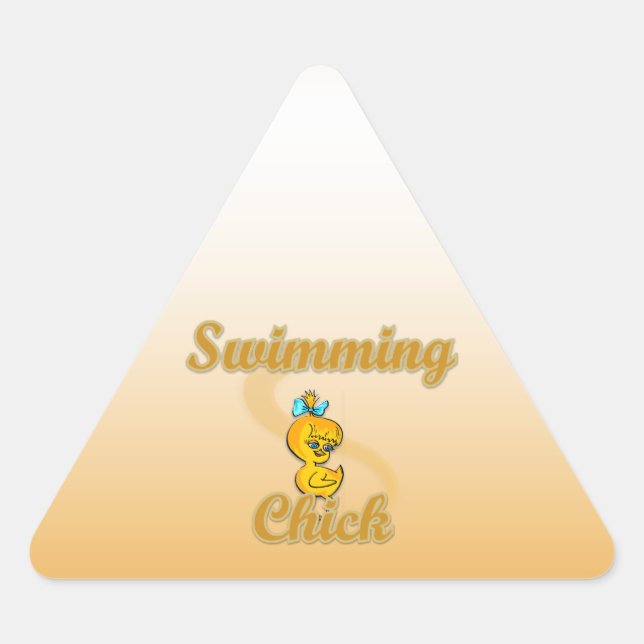 Sticker Triangulaire Chaud de natation (Devant)