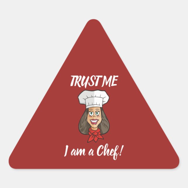 Sticker Triangulaire Chef femme (Devant)