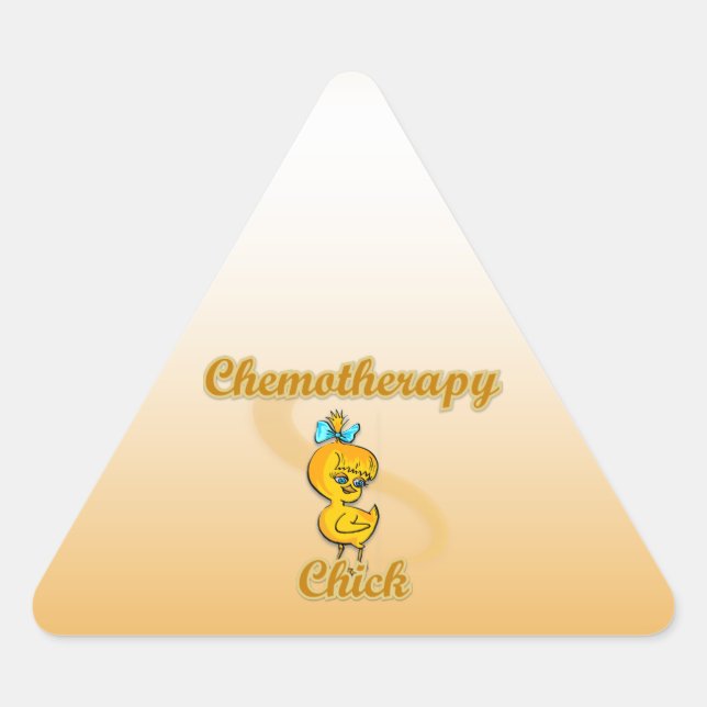 Sticker Triangulaire Chick chimiothérapie (Devant)