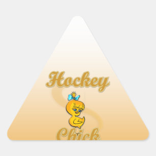 Sticker Triangulaire Chick de hockey
