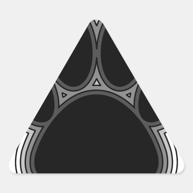 Sticker Triangulaire Chien Paw Avec Plan (Devant)