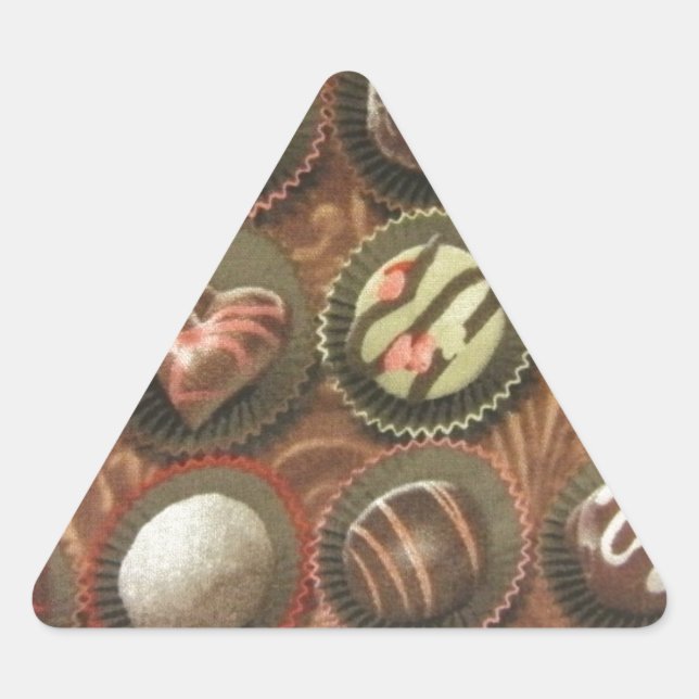 Sticker Triangulaire Chocolats et truffes (Devant)
