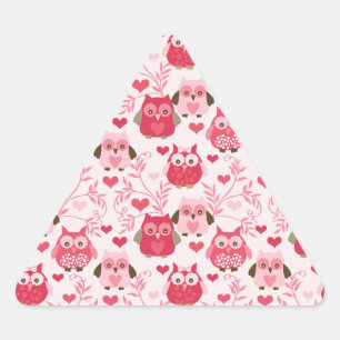Sticker Triangulaire Chouettes