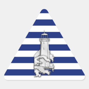 Sticker Triangulaire Chrome comme phare sur les rayures nautiques
