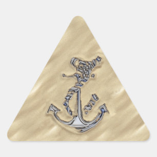 Sticker Triangulaire Chrome Like Rope Anchor
