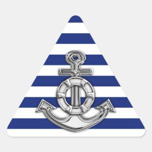 Sticker Triangulaire Chrome Style Lifesaver sur les bandes Nautiques