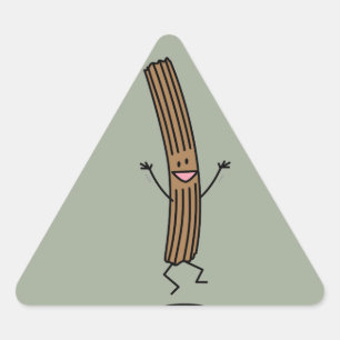 Sticker Triangulaire Churro sautant encourageant