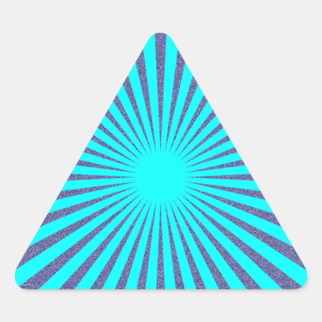 Sticker Triangulaire Cible Turquoise - (Devant)