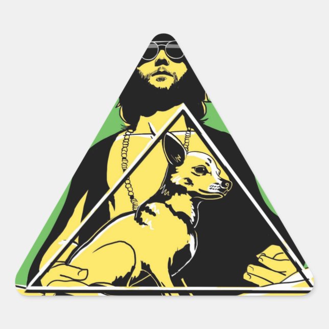 Sticker Triangulaire Cipes et le peuple façonnent l'autocollant (Devant)