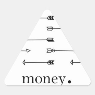 Sticker Triangulaire Citation de hippie de flèches de motif