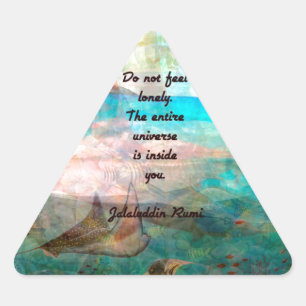 Sticker Triangulaire Citation De Rumi Inspiration Sur L'Univers