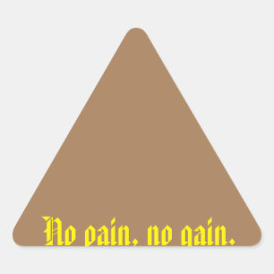 Sticker Triangulaire citations de motivation de salle de sport et marro