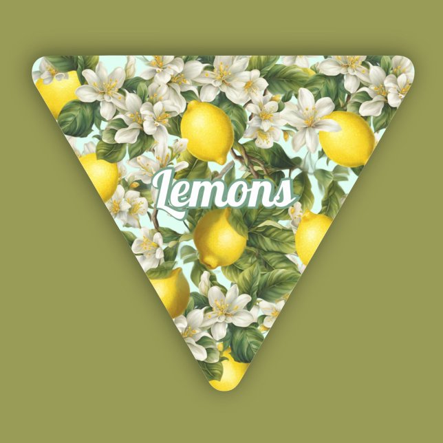 Sticker Triangulaire Citrons (Créateur téléchargé)