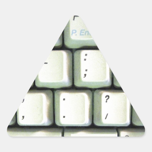 Sticker Triangulaire Clavier de machine à écrire (Devant)