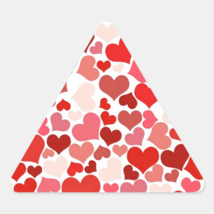 STICKER TRIANGULAIRE CŒURS