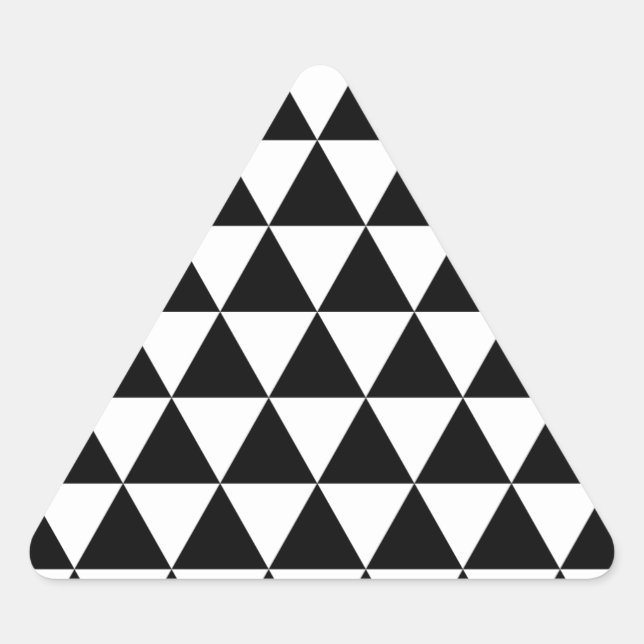 Sticker Triangulaire Collier triangle noir et blanc brillant (Devant)
