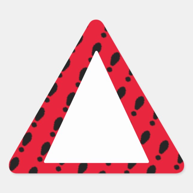 Sticker Triangulaire Colorblind Friendly - Avertissement rouge (Devant)