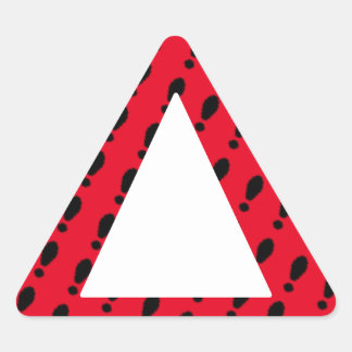 Sticker Triangulaire Colorblind Friendly - Avertissement rouge