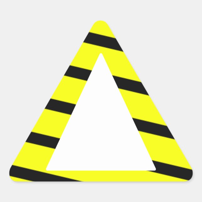 Sticker Triangulaire Colorblind Friendly - Yellow Warning (Devant)