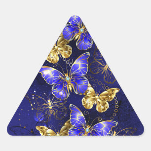 Sticker Triangulaire Composition avec papillons Sapphire