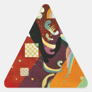 Sticker Triangulaire Compositon Abstrait Kandinsky IX