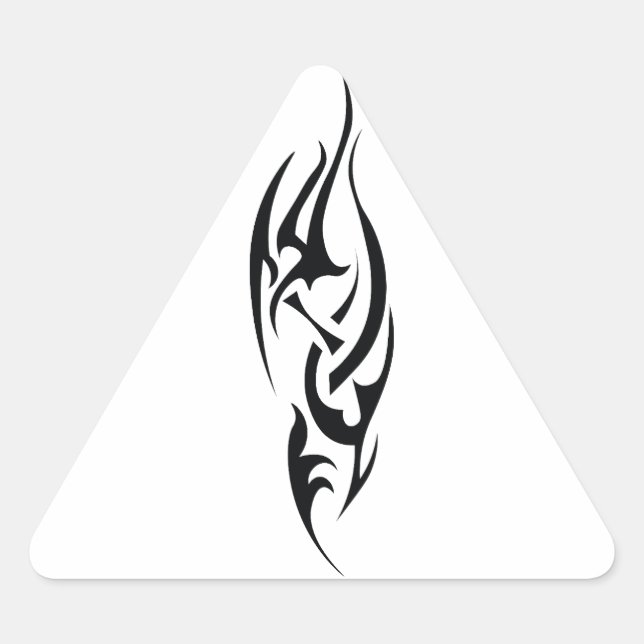 Sticker Triangulaire Conception de design inspirée de l'art du tatouage (Devant)