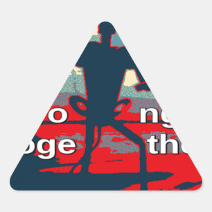 Sticker Triangulaire Conception de dessin graphique patriotique USA Esp