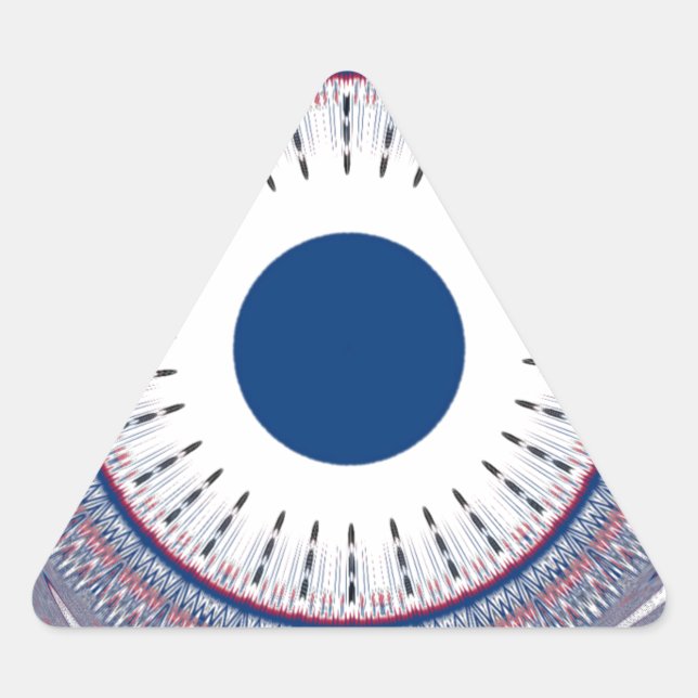 Sticker Triangulaire Conception élégante des yeux énergétiques : un Mot (Devant)