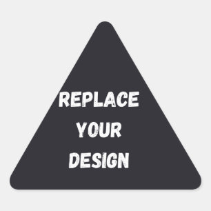Sticker Triangulaire Conception simple noire personnalisée Ajouter une