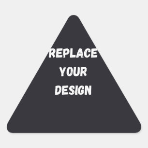 Sticker Triangulaire Conception simple noire personnalisée Ajouter une