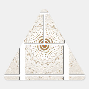 Sticker Triangulaire Conception tonale neutre minimaliste géométrique b