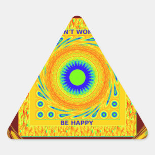 Sticker Triangulaire Conception vectorielle de couleur traditionnelle a
