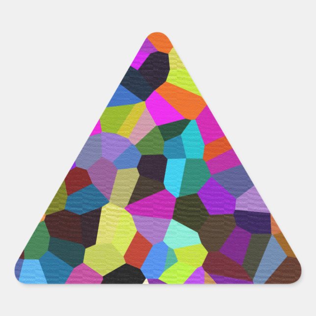 Sticker Triangulaire Confetti dans les tons bijoux (Devant)