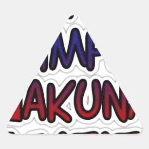 Sticker Triangulaire Conserver Simple Hakuna Matata Art Print