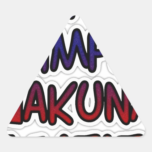 Sticker Triangulaire Conserver Simple Hakuna Matata Art Print (Devant)