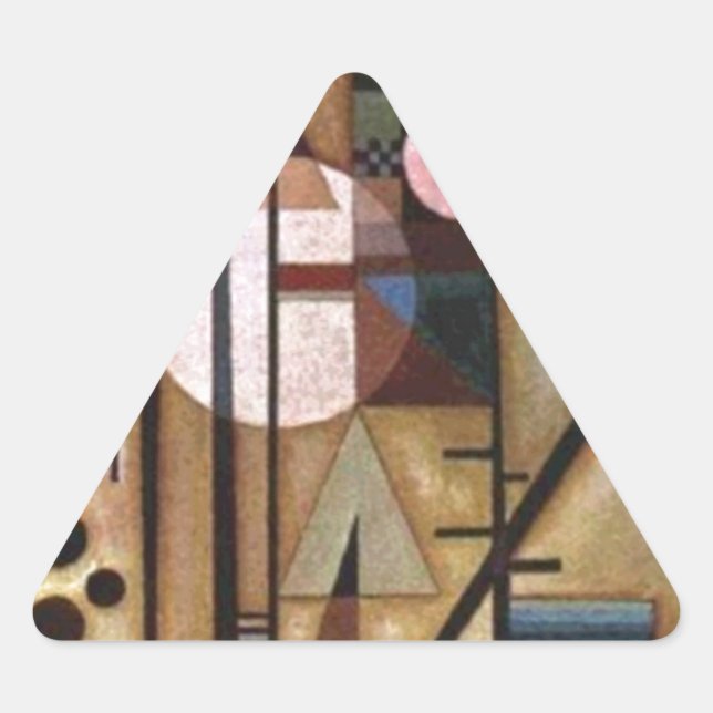 Sticker Triangulaire Construction adoucie Kandinsky (Devant)