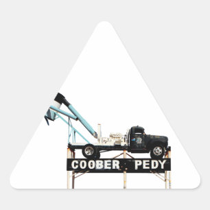 Sticker Triangulaire Coober Pedy, capitale opale du monde