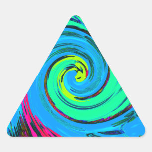 Sticker Triangulaire Cool I Love Hawaii : motif de design Pop Art flora