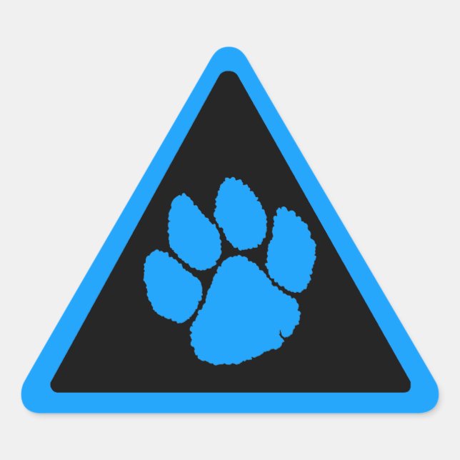 Sticker Triangulaire Corey Tiger 80s Griffe de Tigre Triangle (Devant)