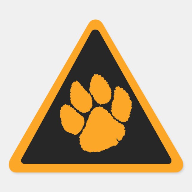 Sticker Triangulaire Corey Tiger 80s Triangle Griffe de Tigre (Devant)
