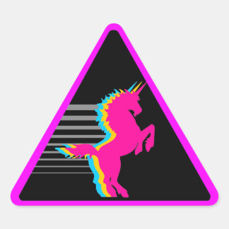 Sticker Triangulaire Corey Tiger 80s Unicorn