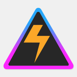Sticker Triangulaire Corey Tiger 80s Zap Lightning Bolt