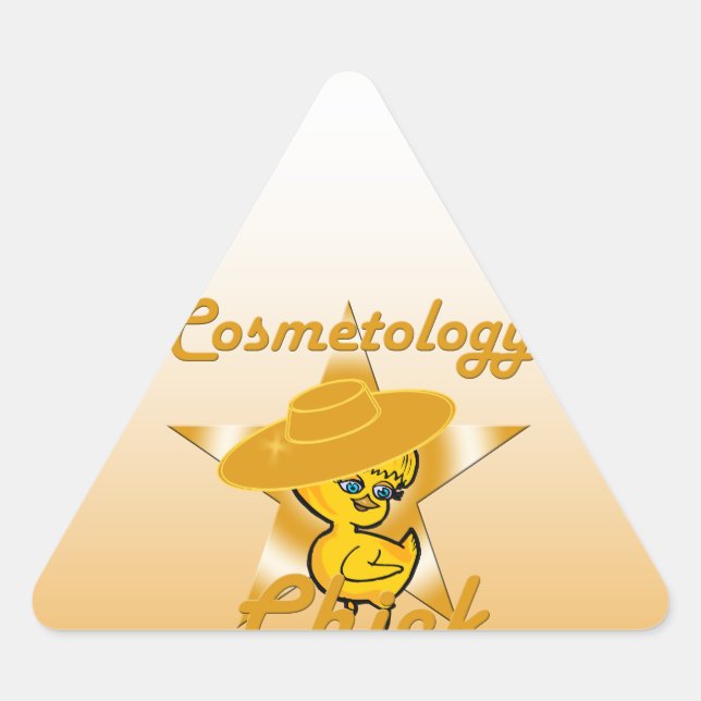Sticker Triangulaire Cosmetology Chick #10 (Devant)