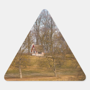 Sticker Triangulaire Cottage forestier