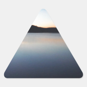 Sticker Triangulaire Coucher de soleil sur le lac Arrowhead